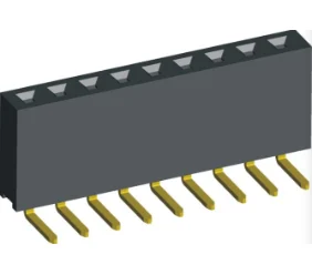 2.54mm PCB Socket Single Row Two Sides Contact R A Dip Type.(H=8.5)